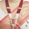 Maharani Carved Crimson Rani Haar