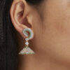 Green Jhumka Drops