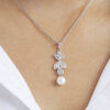 Pearl & Baguette Crystal Leaf Set
