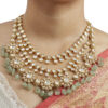 Imperial Blossom Moissanite & Green Onyx Layered Necklace Set