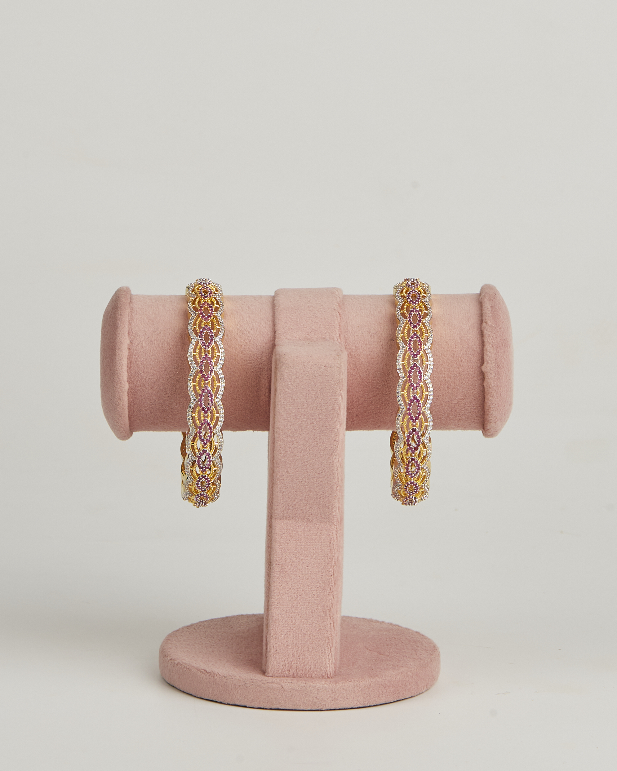 Ornate Lattice Ruby Bangle