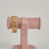 Peach Enamel Polki Bangle
