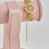 Carved Green Onyx & Polki Bracelet
