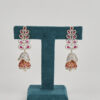 Imperial Crimson Floral Layered Jhumkas