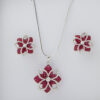 Crimson Red Pav? Crystal Blossom Set