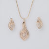 Rose Gold Infinity Twist Crystal Set