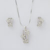 Abstract Geometric Floral Pendant & Earring Set