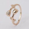 Rose-Gold Tulip bypass Ring
