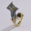 Noir Calla Lily Statement Ring