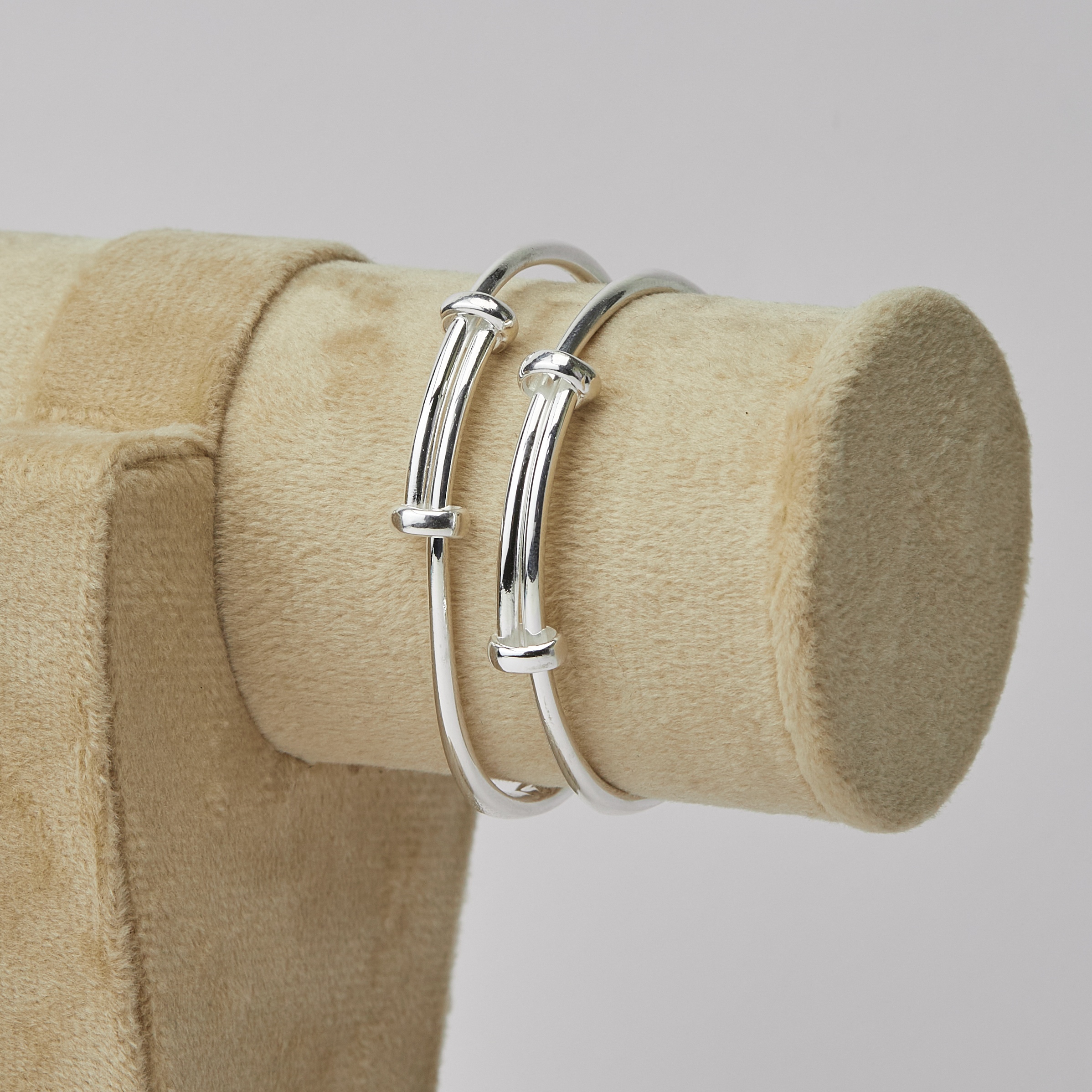 Minimalist Silver Adjustable Bangles