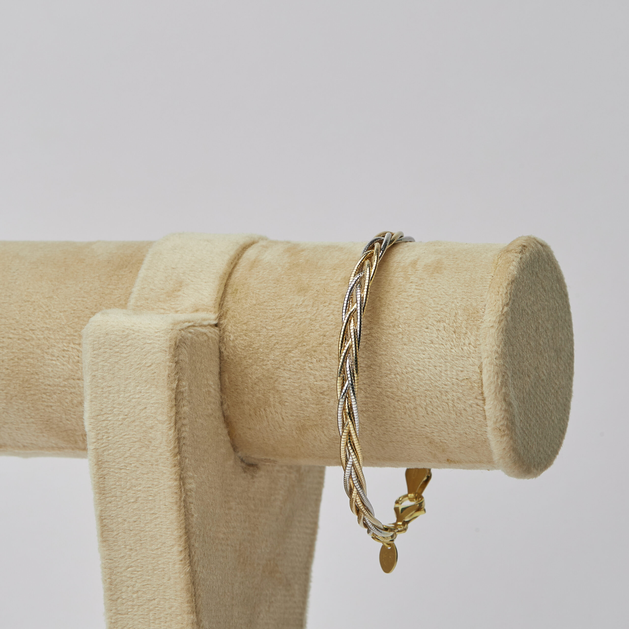 Tri-Tone Braided Mesh Bracelet