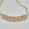 Aradhya Handcrafted Moissanite & Carved Pink Quartz Choker