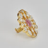 Rose Quartz & Polki Heritage Ring